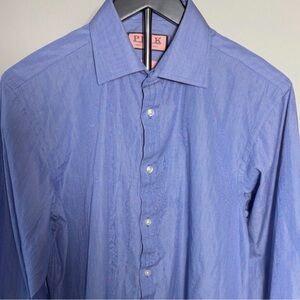 Thomas Pink Blue Dress Shirt Men’s Classic Fit Luxury Cotton Business Formal